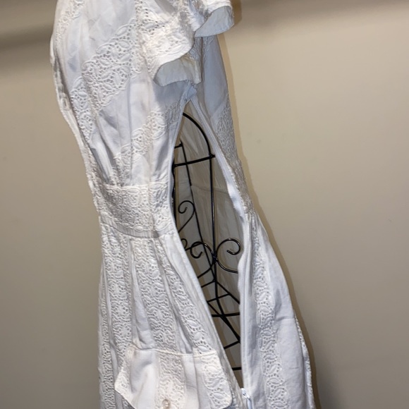 White Midi Dress With Pocket - Picture 5 of 6